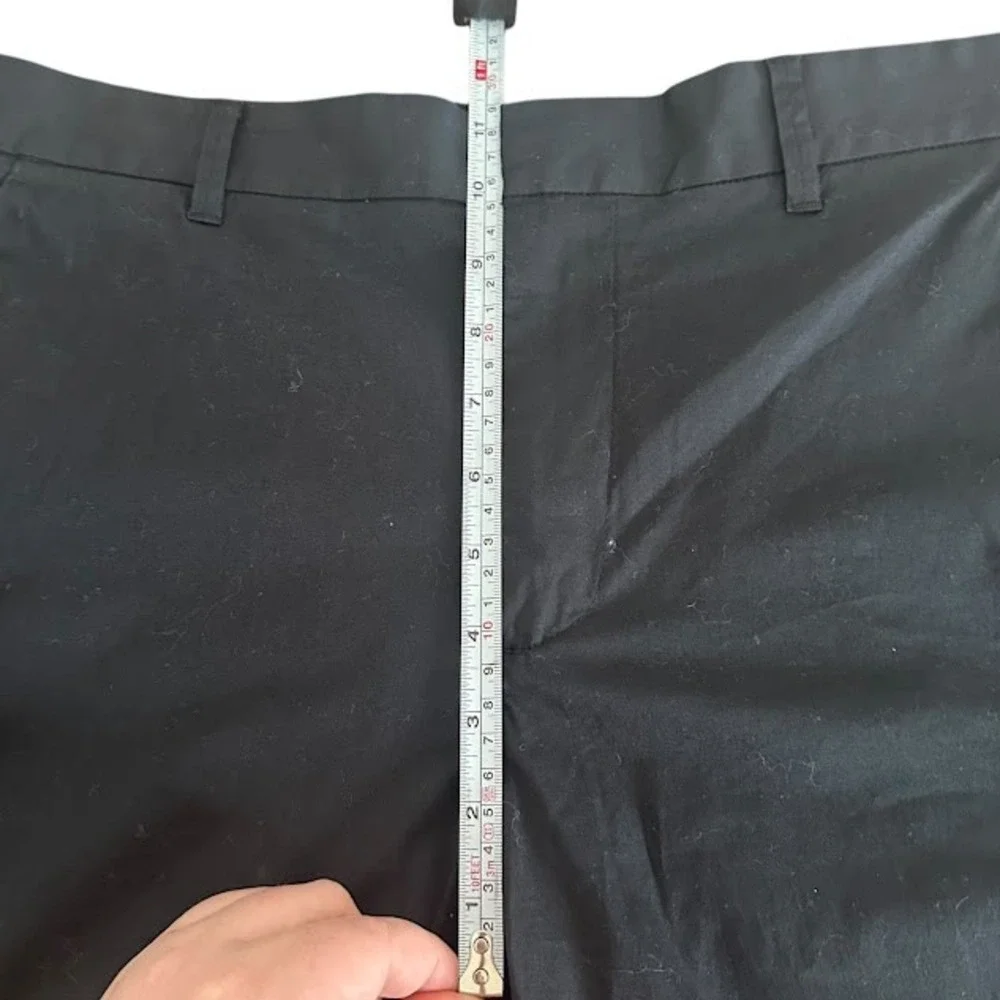 New Everlane Black Lightweight Cotton Straight Leg‎ Capri Pants Womens 32